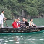 halong bay cruise paloma relax on small bamboo boat 150x150 Paloma Cruise