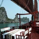 halong bay cruise red dragon junk dining area 150x150 Red Dragon Junk